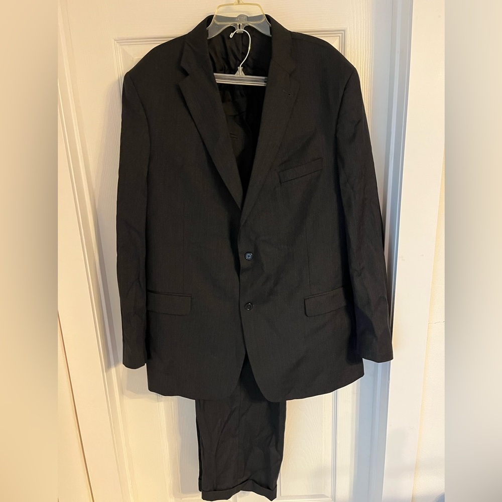 Jos. A. Bank Charcoal Big & Tall Wool Men's Suit